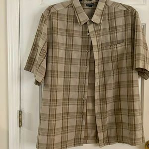 Men George Plaid Shirt Size 2XL